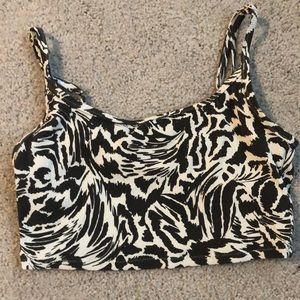 aerie animal print swim top